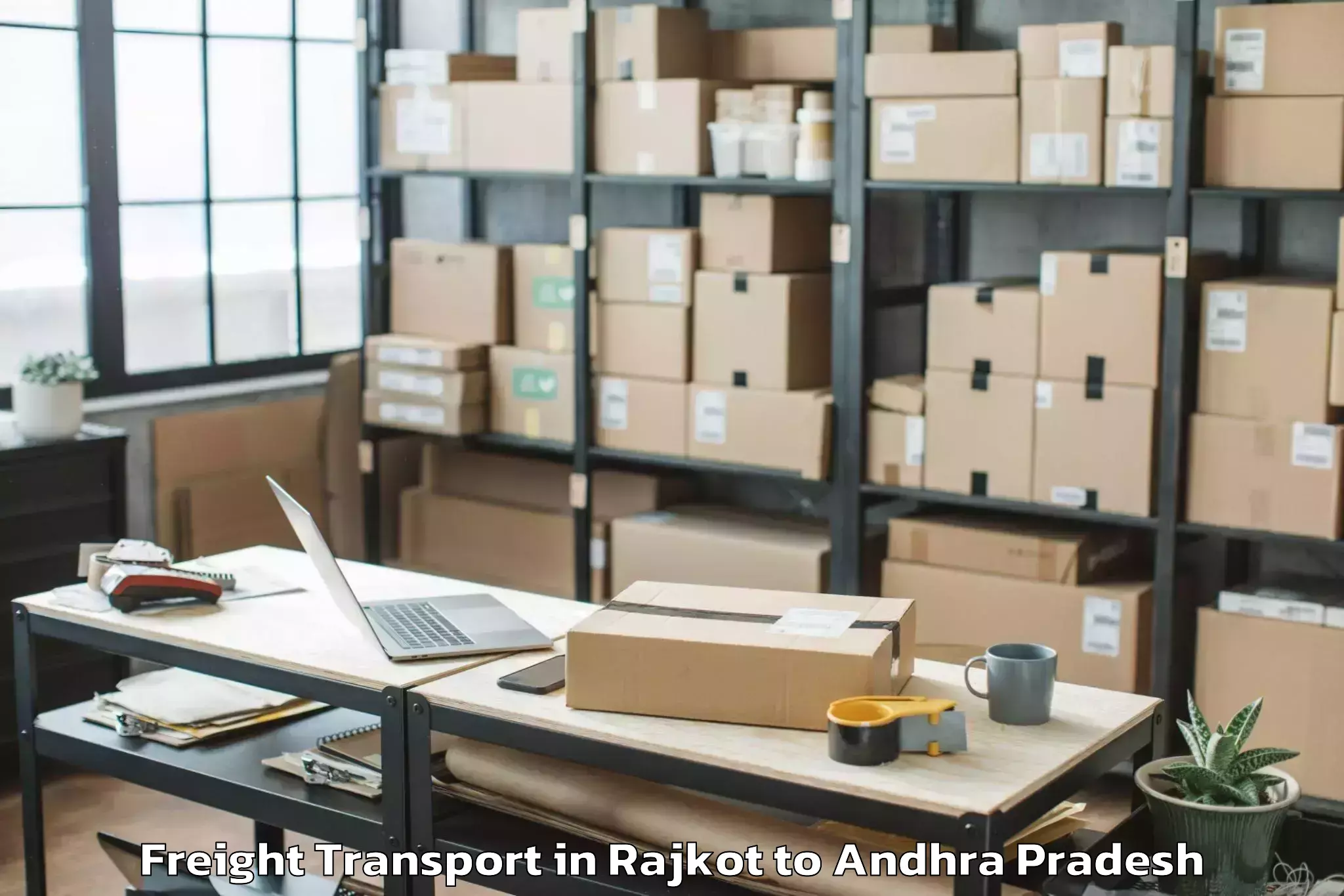 Trusted Rajkot to Akasahebpeta Freight Transport